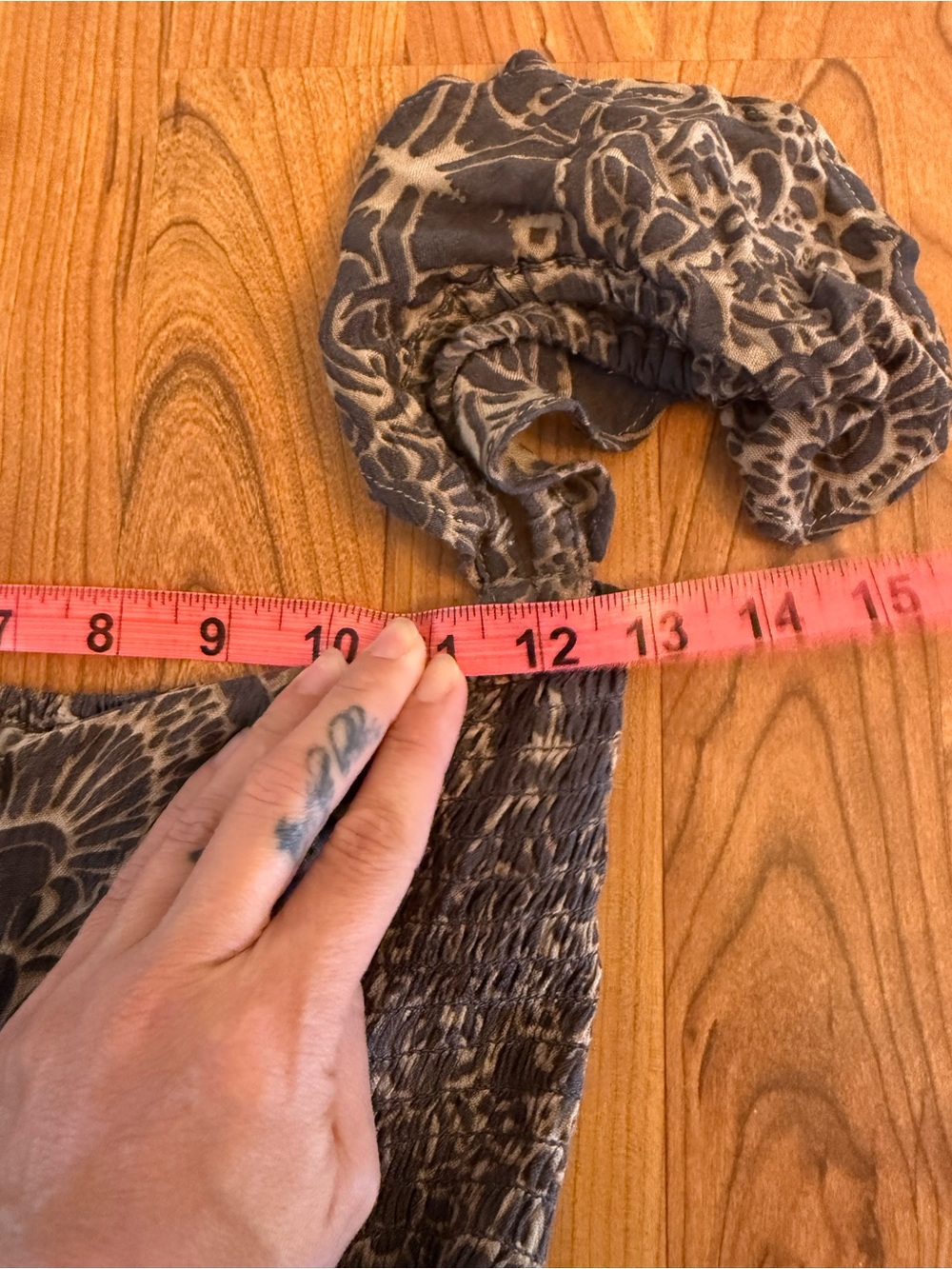 Brown Patterned Jumpsuit Pants with Boho Vibe and Side Cut Outs - Picture 8 of 11